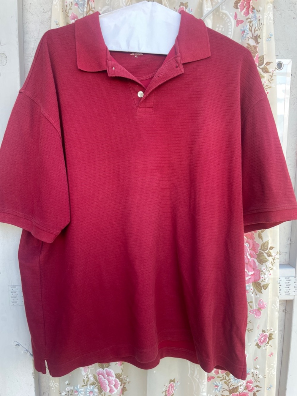 Men's Classic Short-Sleeve Polo Shirt - Burgundy